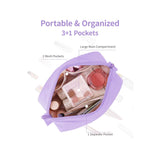 Puffy Makeup Bag:Purple
