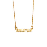 Zodiac Script Necklaces