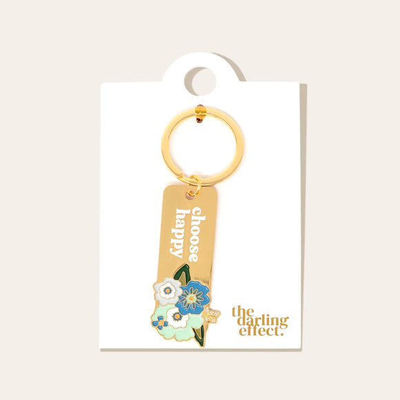 The Darling Effect Choose Happy Keychain