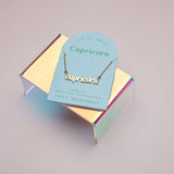 Zodiac Script Necklaces