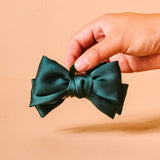 Mini Satin Bow Claw Clip