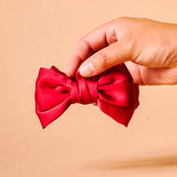 Mini Satin Bow Claw Clip