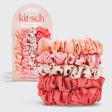 Kit.sch Satin Scrunchies - Cherry Blossom
