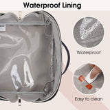 Open Flat Vegan Leather Makeup Bag