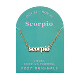 Zodiac Script Necklaces