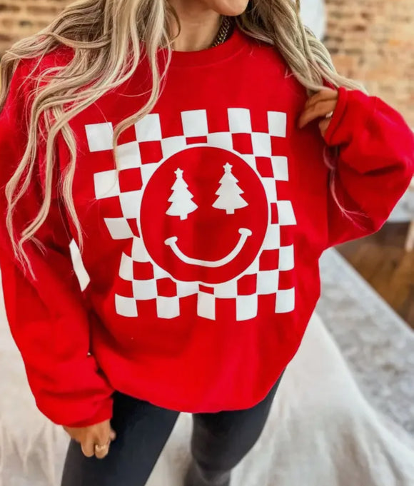 **PRE-ORDER** Red Smiley Sweater