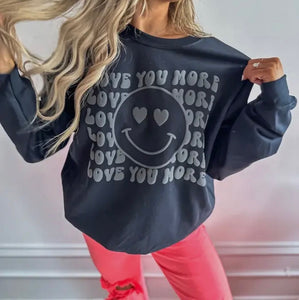 Smiley Checkered Crewneck