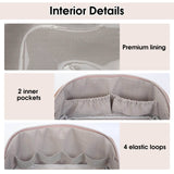 Open Flat Vegan Leather Makeup Bag